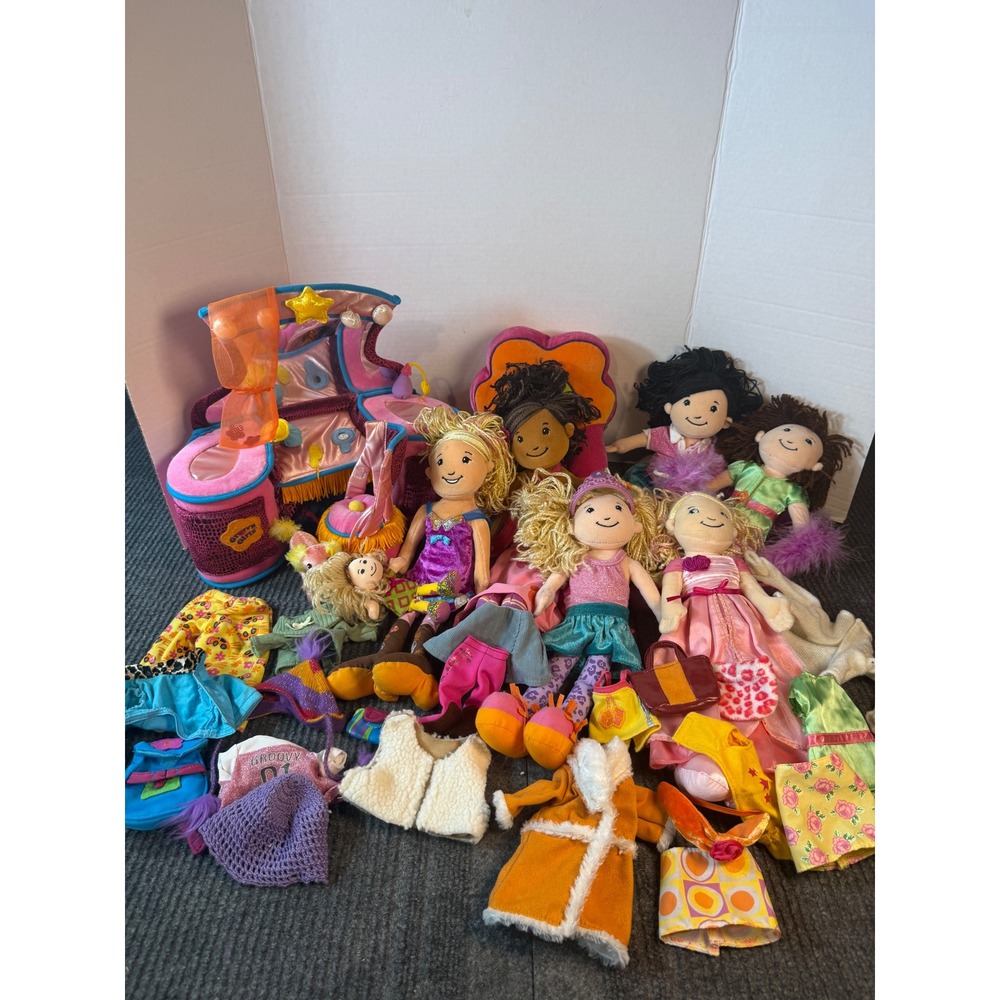 Manhattan Toy Groovy Girls Doll Lot Plush Vanity Furniture Clothes Accessories